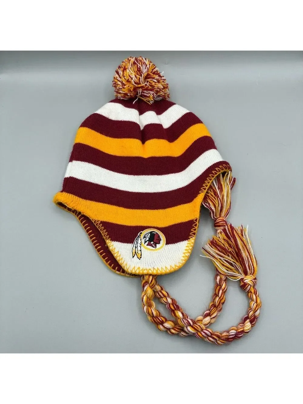 Washington Redskins Winter Beanie Youth OSFM Pom Knit Tassel NHL Team Apparel